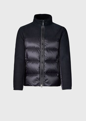 Paul Stuart Quilted Puffer with Shearling