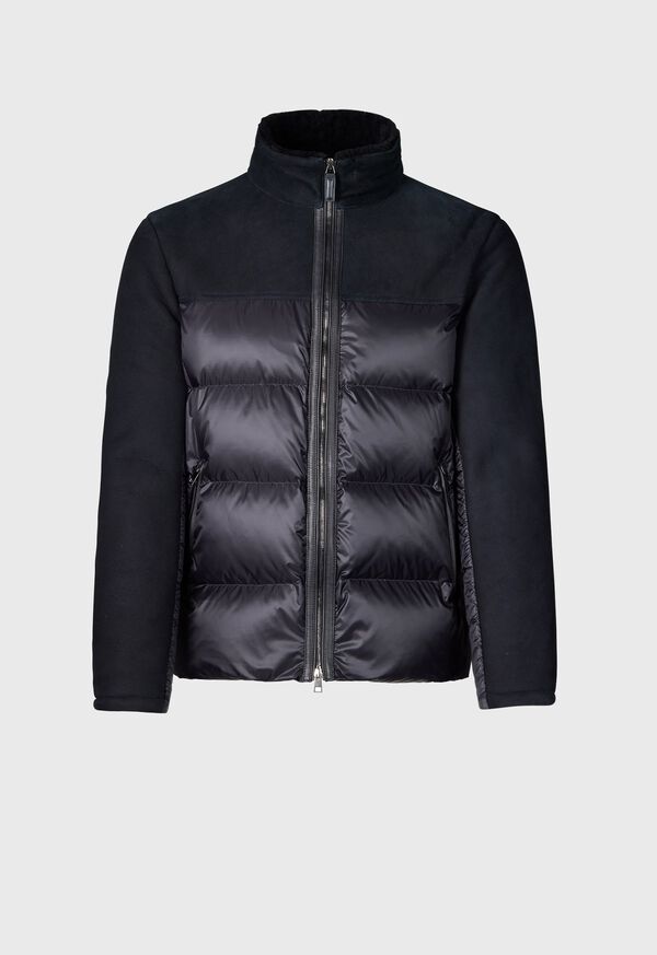 Paul Stuart Quilted Puffer with Shearling, image 1