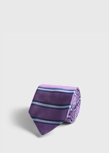 Paul Stuart Woven Silk Horizontal Bar Stripe