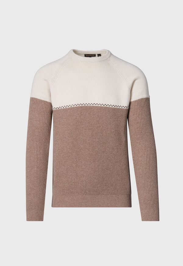 Paul Stuart Cashmere Two Tone Crewneck Sweater, image 1