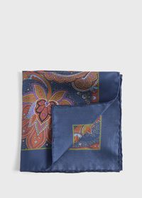 Paul Stuart Silk Paisley Pocket Square, thumbnail 1