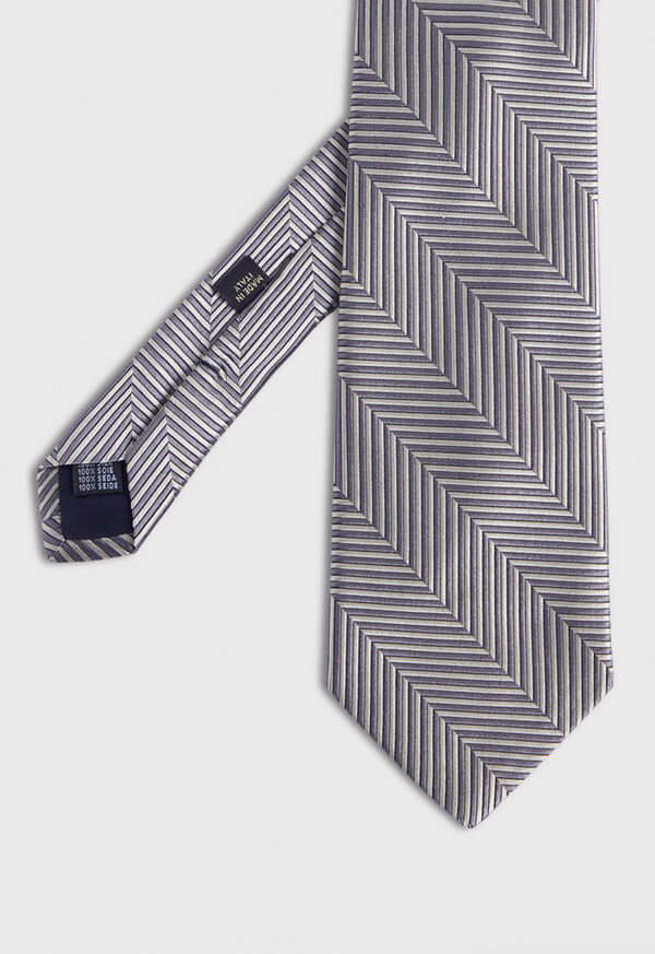 Paul Stuart Woven Silk Chevron Tie, image 1