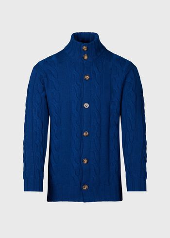 Paul Stuart Cable Mock Neck Cardigan