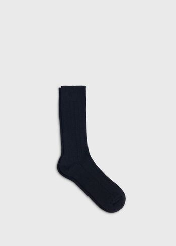 Paul Stuart Cashmere Blend Ribbed Sock