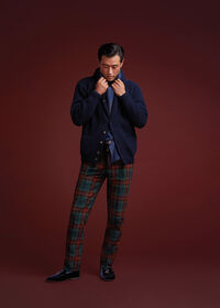 Paul Stuart Ribbed-Knit Shawl Collar Cardigan, thumbnail 3