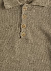 Paul Stuart Linen Knitted Short Sleeve Polo Shirt, thumbnail 2