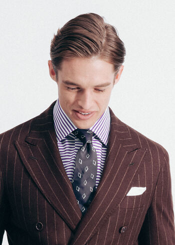 Paul Stuart Silk Woven Deco Tie