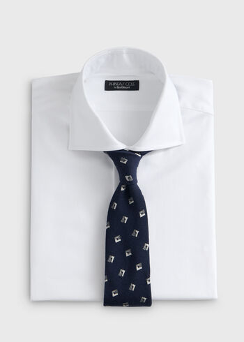 Paul Stuart Deco Square Woven Silk Tie