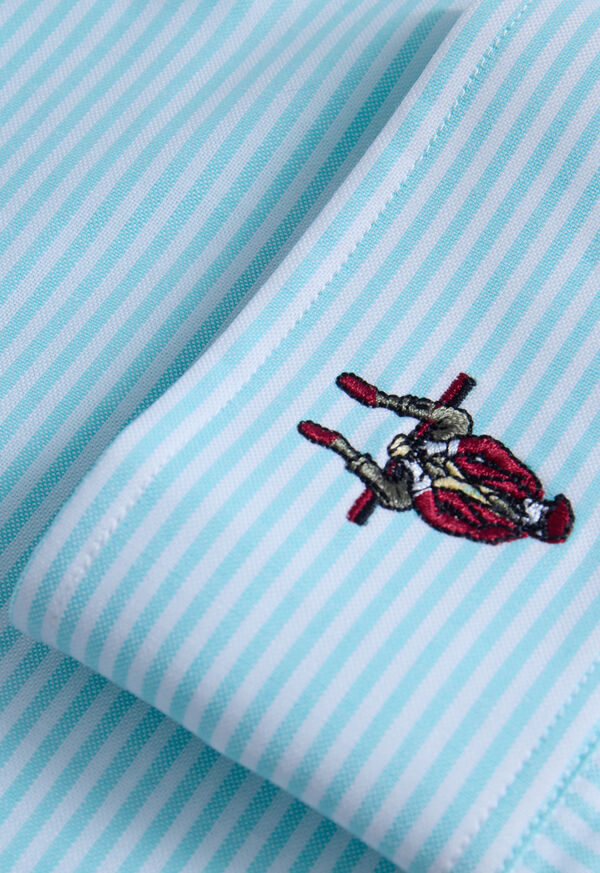 Paul Stuart Striped Oxford Logo Sport Shirt, image 3