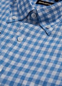 Paul Stuart Linen Gingham Sport Shirt, thumbnail 3