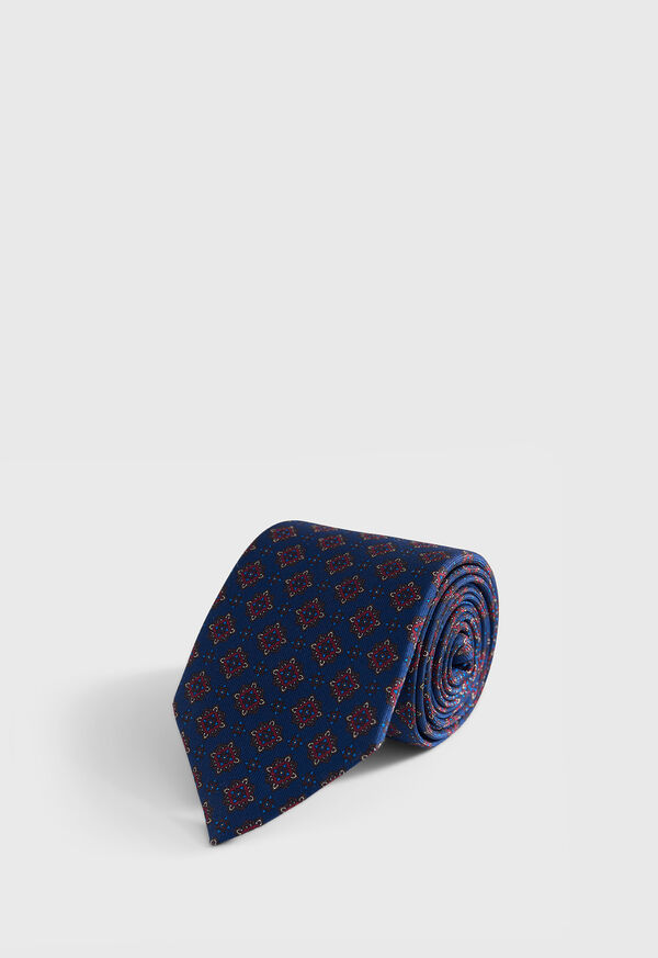 Paul Stuart Silk Medallion Print Tie, image 1