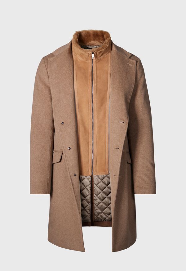 Paul Stuart Wool Coat with Shearling Gilet, image 6