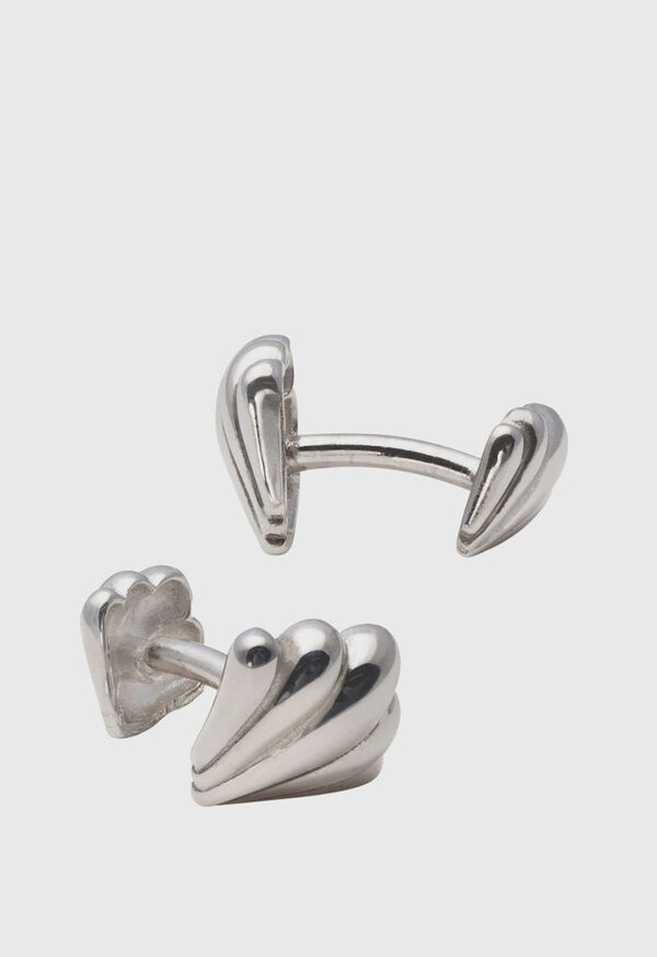 Paul Stuart Sterling Silver Shell Cufflinks, image 1