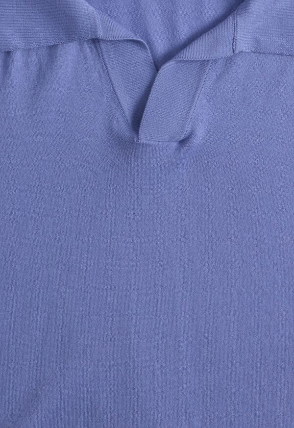 Paul Stuart Cotton Johnny Collar Knit Shirt, image 3