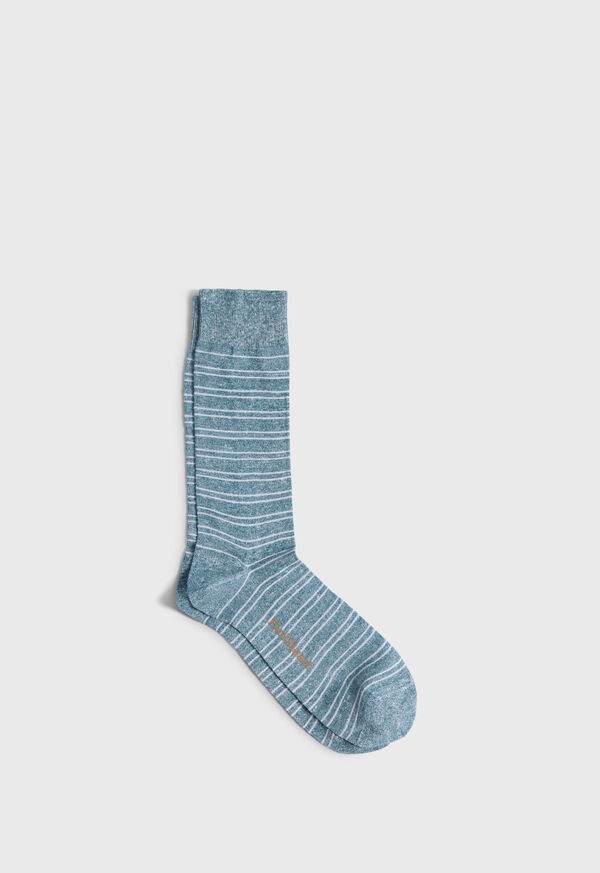 Paul Stuart Linen & Cotton Double Stripe Sock, image 1