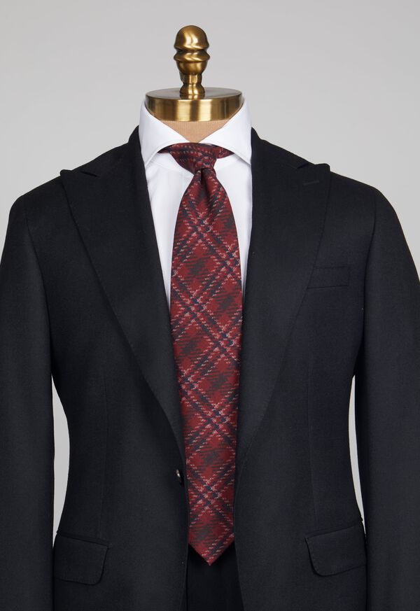 Paul Stuart Wool Plaid Tie, image 2