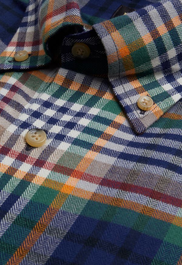 Paul Stuart Cotton Plaid Flannel Sport Shirt, image 3