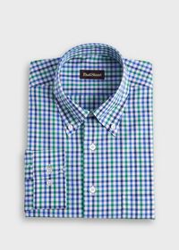 Paul Stuart Two Color Check Cotton Sport Shirt, thumbnail 1