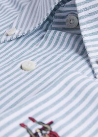Paul Stuart Striped Oxford Logo Sport Shirt, thumbnail 2