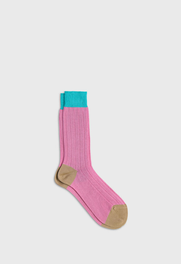 Paul Stuart Mercerized Cotton Ribbed Sock, image 1