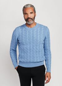 Paul Stuart Cable Knit Crewneck Sweater, thumbnail 1