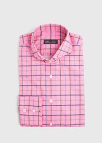 Paul Stuart Brushed Cotton Printed Plaid Sport Shirt, thumbnail 1