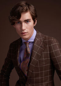 Paul Stuart Plum Plaid Dress Shirt, thumbnail 2
