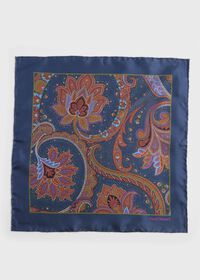 Paul Stuart Silk Paisley Pocket Square, thumbnail 2