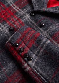 Paul Stuart Plaid Hooded Coat, thumbnail 3