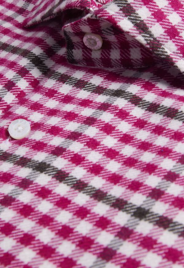 Paul Stuart Flannel Small Plaid Sport Shirt, image 2