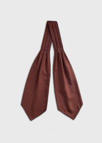 Paul Stuart Micro Medallion Print Silk Ascot, thumbnail 2