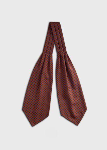 Paul Stuart Micro Medallion Print Silk Ascot