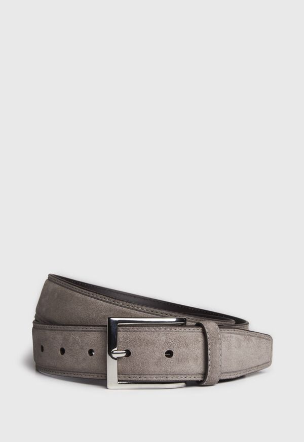 Paul Stuart Suede Belt with Silver Buckle