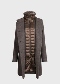 Paul Stuart Tweed Coat with Removable Vest & Fur, thumbnail 2