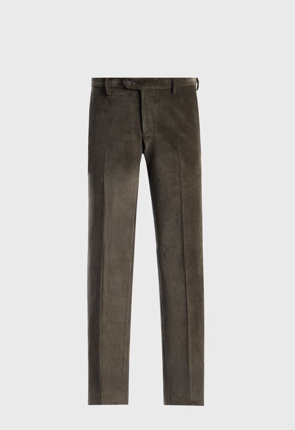 Paul Stuart Suede Trimmed Corduroy Trouser, image 1