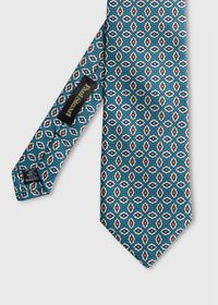 Paul Stuart Printed Silk Jacquard Diamond Tie, thumbnail 2