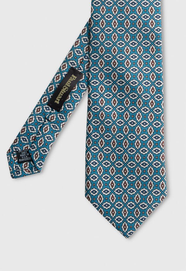 Paul Stuart Printed Silk Jacquard Diamond Tie, image 2