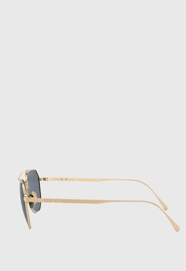Paul Stuart Persol's Gold Aviator Sunglasses, image 3