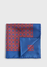 Paul Stuart Printed Silk Medallion Pocket Square, thumbnail 1