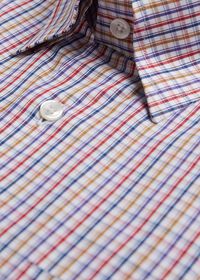 Paul Stuart Multi Color Cotton Plaid Sport Shirt, thumbnail 2