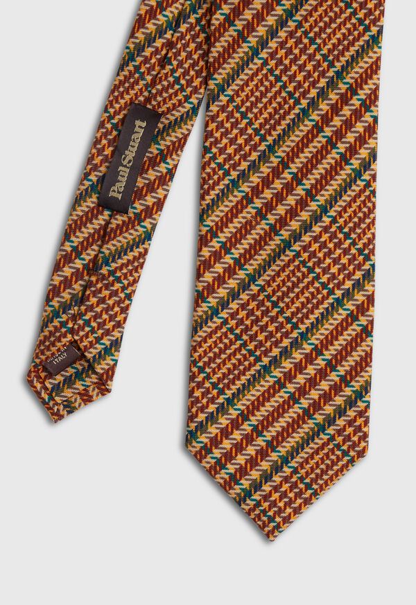 Paul Stuart Wool Printed Plaid Tie, image 1