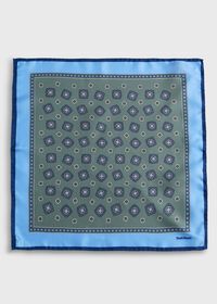 Paul Stuart Silk Tossed Medallion Pocket Square, thumbnail 2