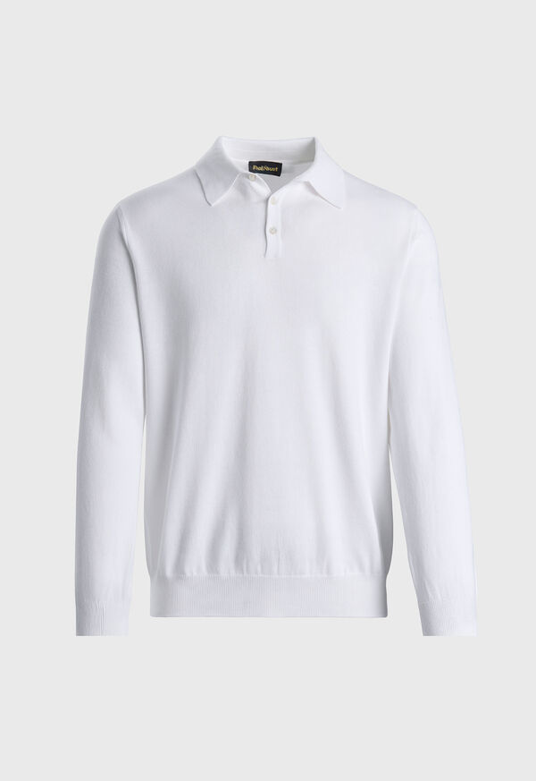 Paul Stuart Egyptian Cotton Long Sleeve Polo, image 1
