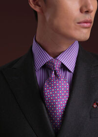 Paul Stuart Printed Silk Floral Medallion Tie, thumbnail 2