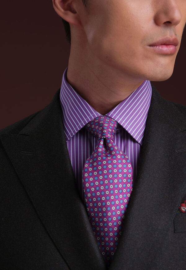 Paul Stuart Printed Silk Floral Medallion Tie, image 2