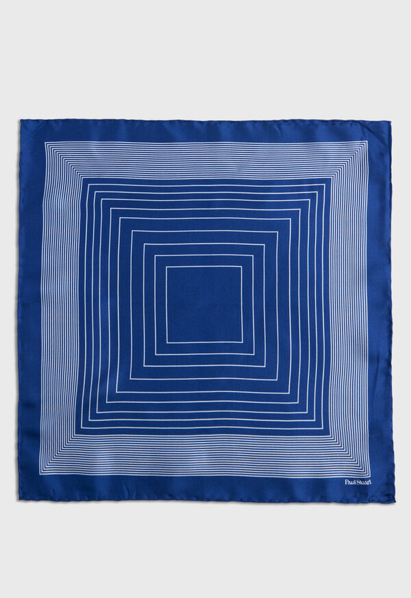 Paul Stuart Square Pattern Silk Pocket Square, image 2