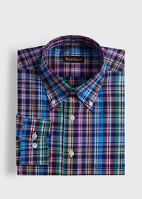 Paul Stuart Cotton Plaid Sport Shirt, thumbnail 1