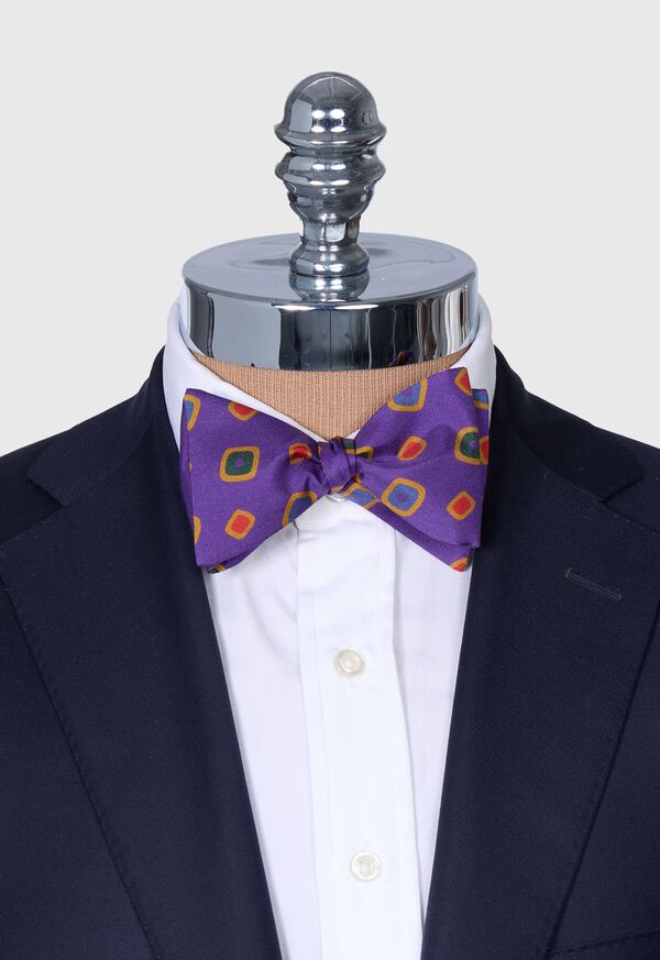 Paul Stuart Printed Silk Tossed Square Bow Tie, image 2