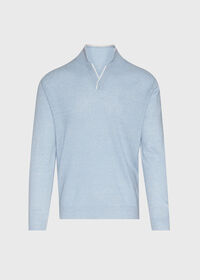 Paul Stuart Open Collar Sweater With Contrast Tipping, thumbnail 1