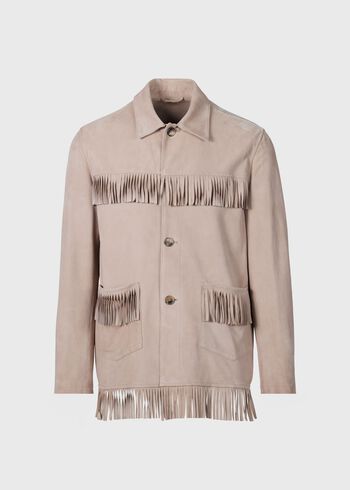 Paul Stuart Suede Fringed Jacket